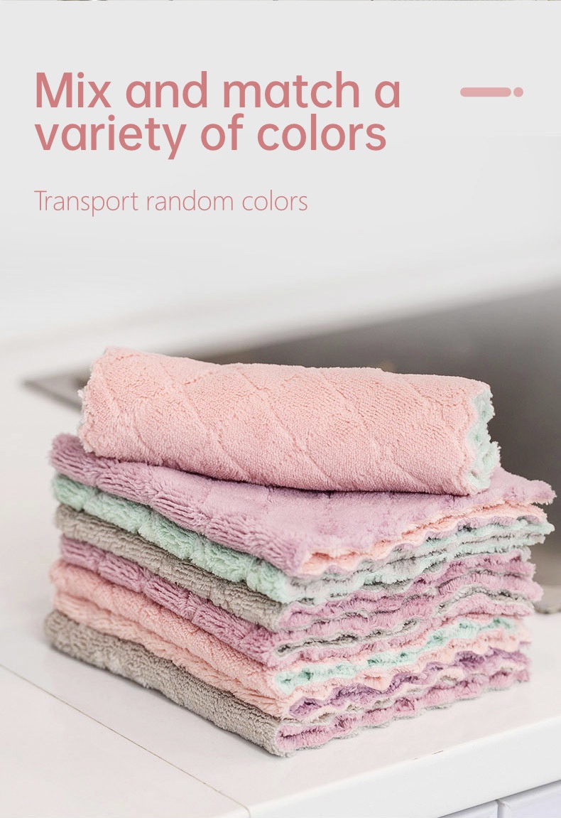 12pcs Polyester Kitchen dishwashing towel-10